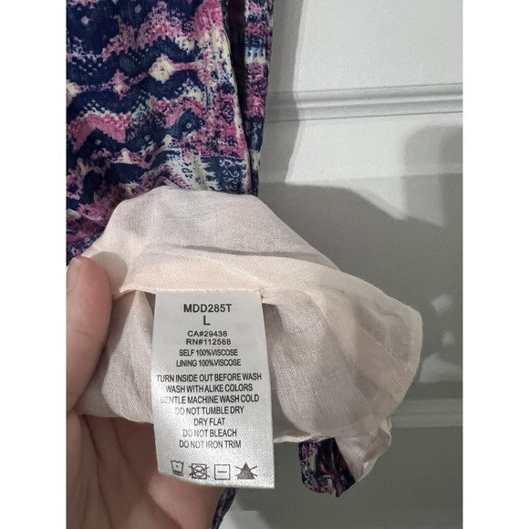 Miss Me Dress, Women's Size large , Blue Pink,‎ Short, Lined, Aztec, Sleeveless - Picture 5 of 6